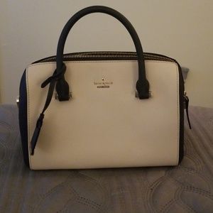Medium beige & black Kate Spade tote